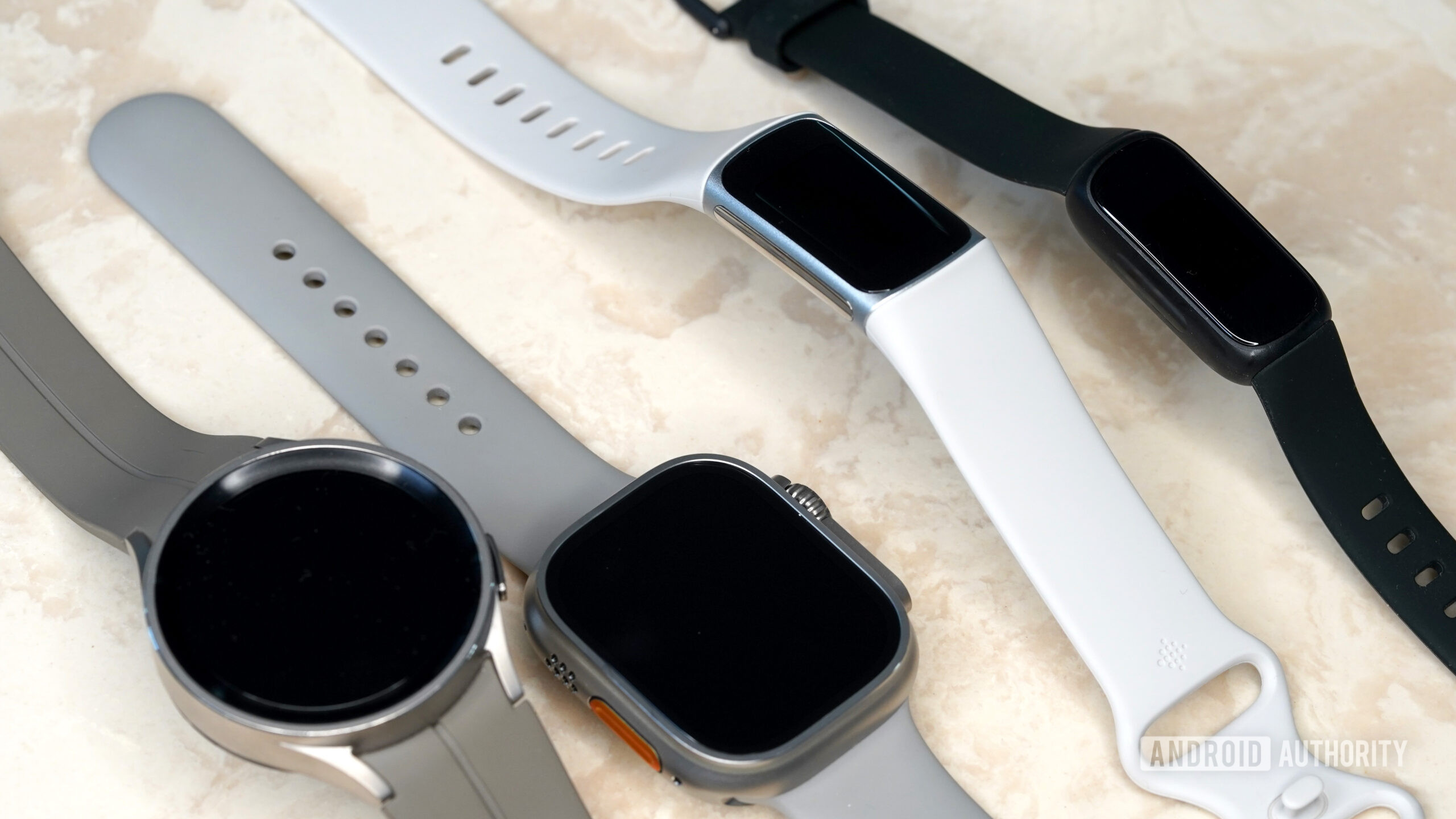 Leading smartwatches sit alongside two of the most popular trackers on the market.